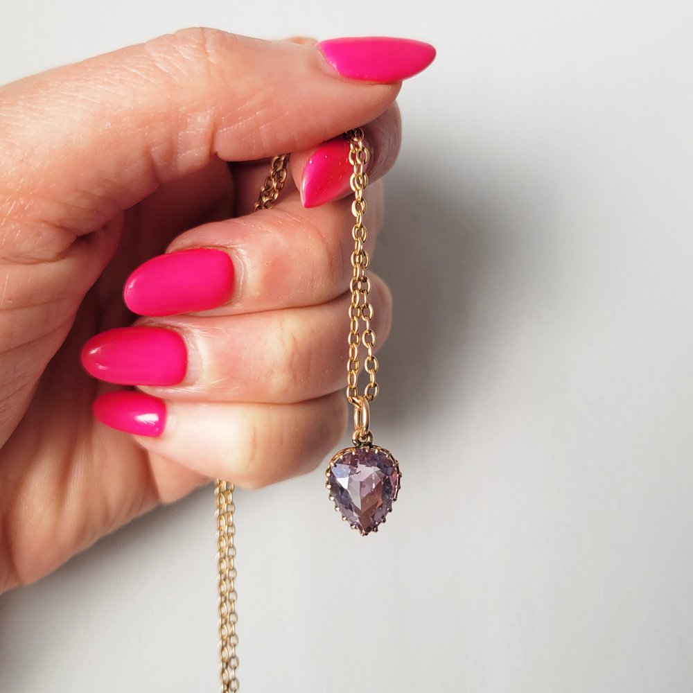 Victorian Amethyst Heart Pendant