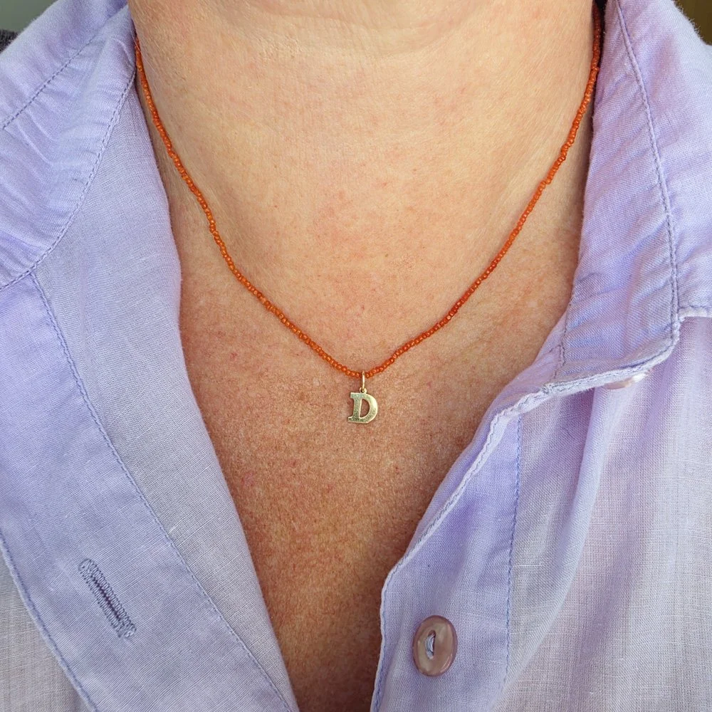 Vintage 'D' Initial Pendant