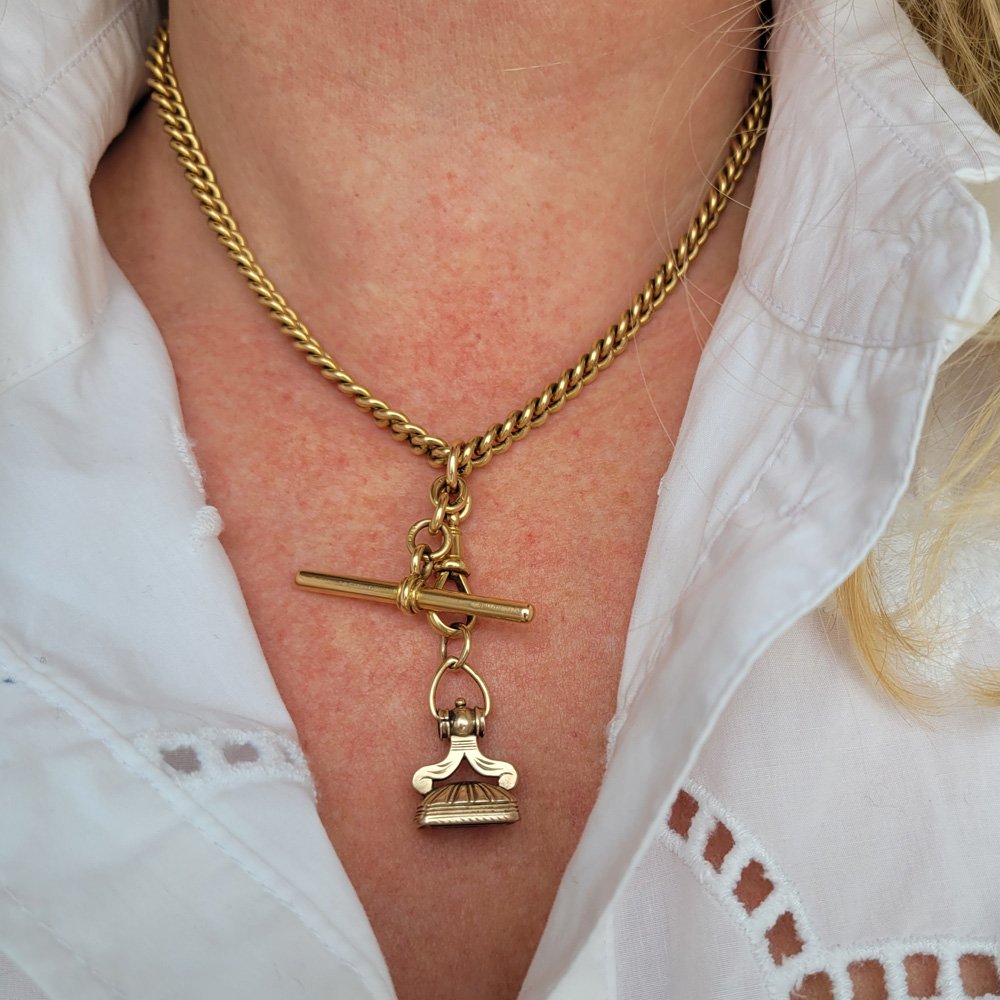 Victorian 9ct Bloodstone Intaglio Fob 'Respondez Vite'