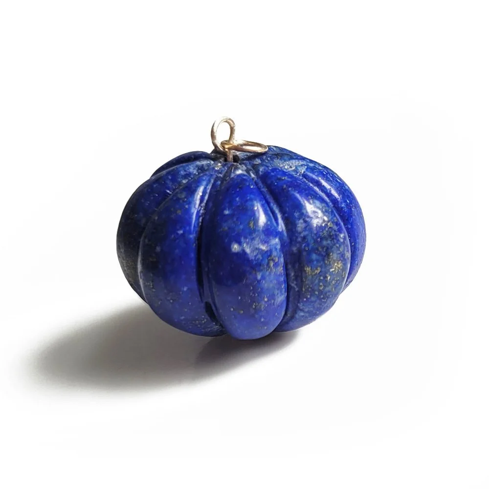 Antique Lapis Lazuli 'Pumpkin' Pendant