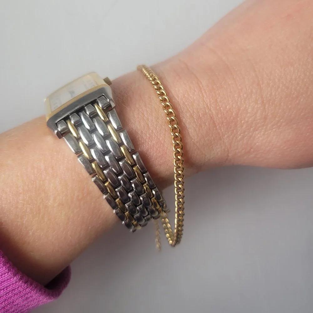 15ct Gold Slim Curb Link Bracelet