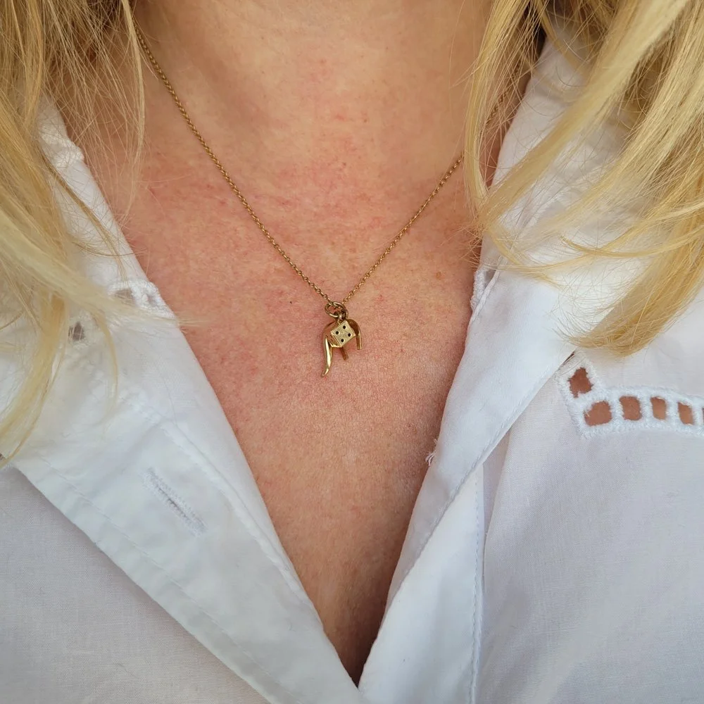 Vintage 9ct Lucky Charm Pendant Trio