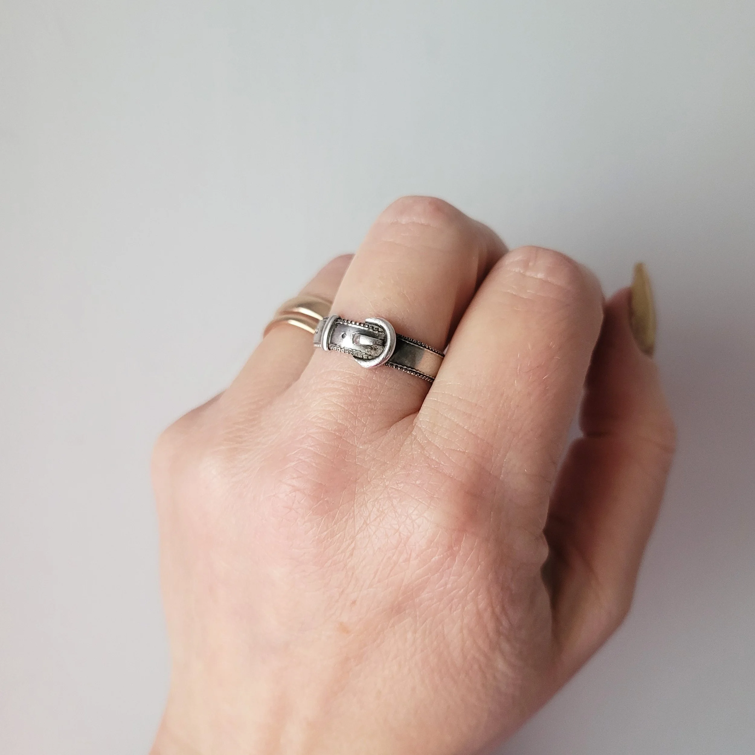 Victorian Silver Buckle Ring