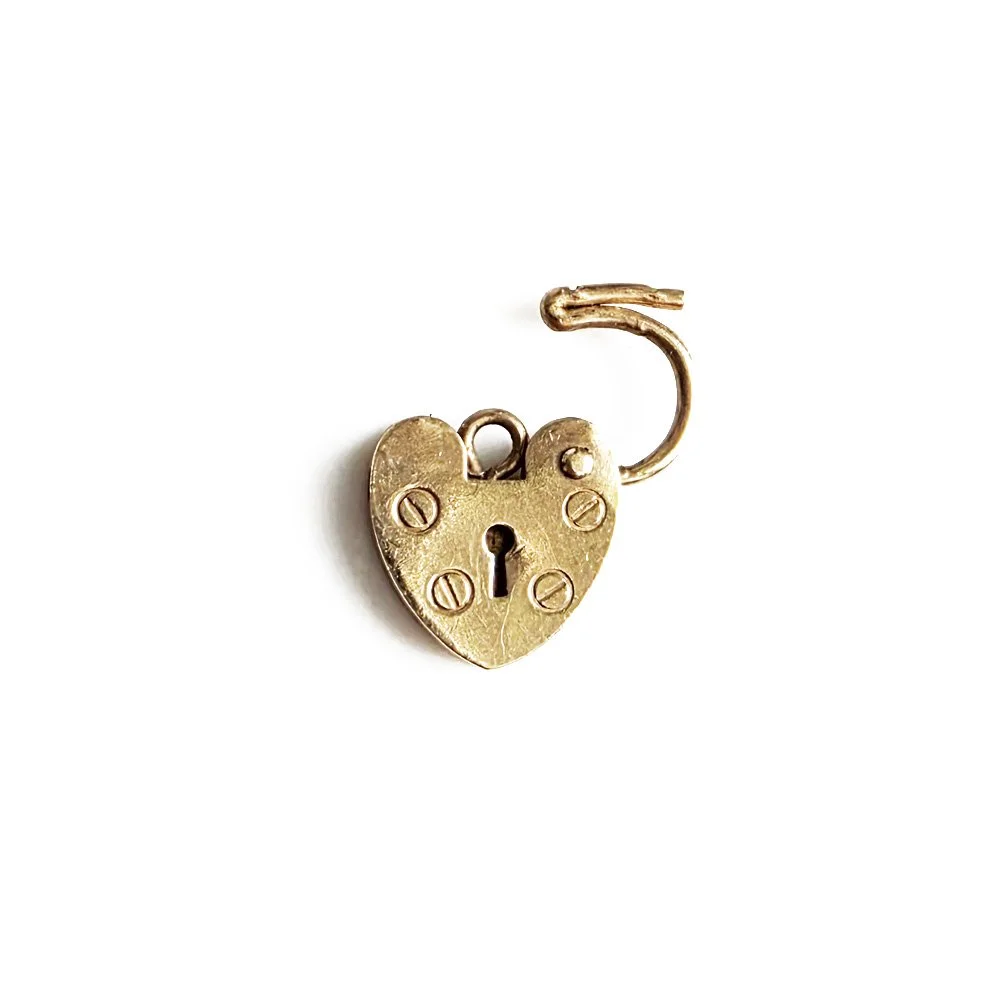 Vintage 9ct Gold Baby Padlock Pendant