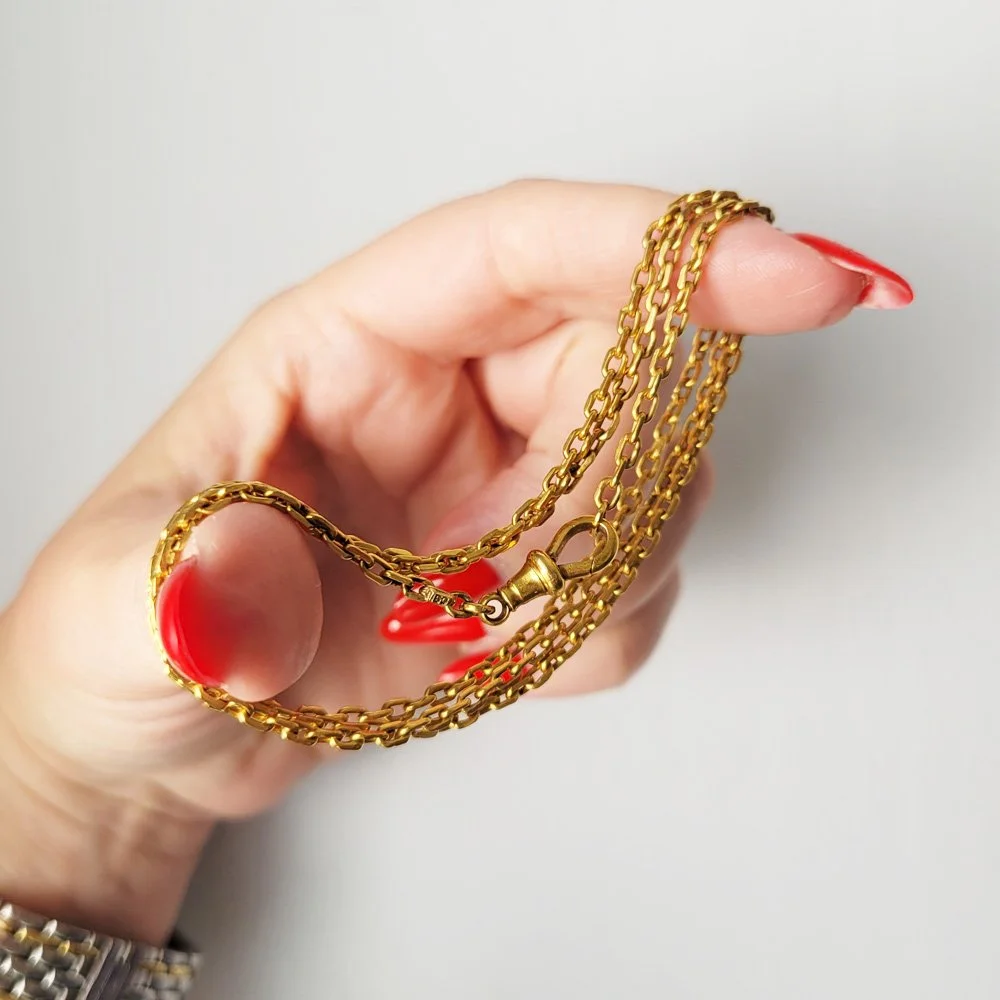 Fabulous Antique 15ct Gold Biker Link Chain