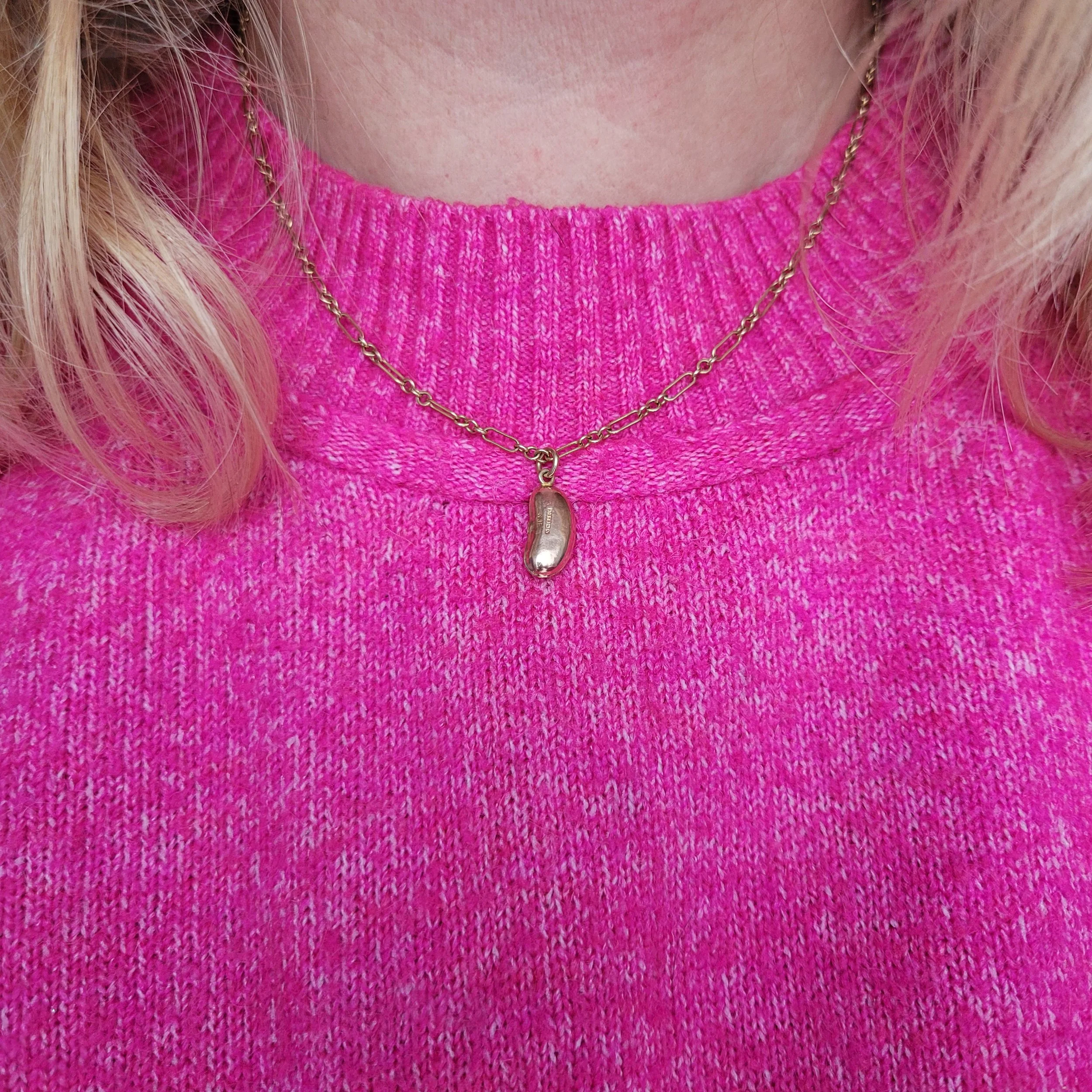 1960s Rose Gold Lucky Bean Pendant