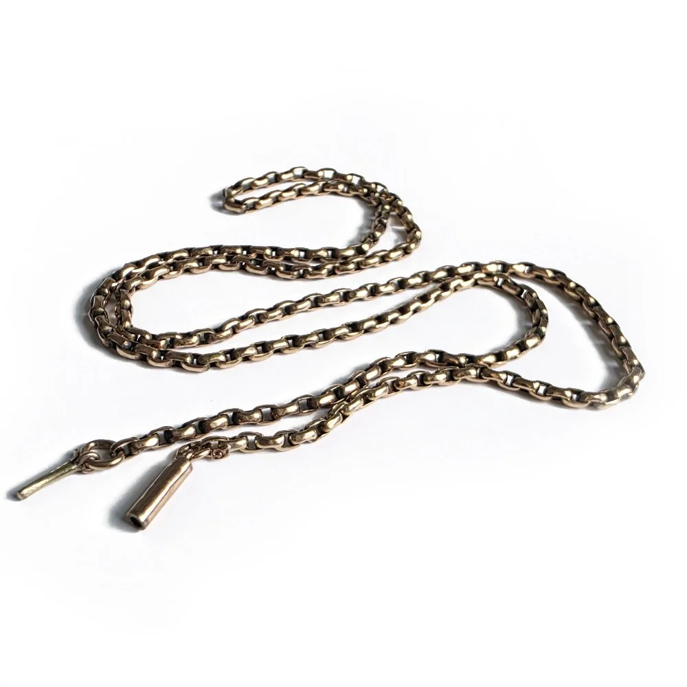 Victorian 9ct Gold Oval Belcher Link Chain
