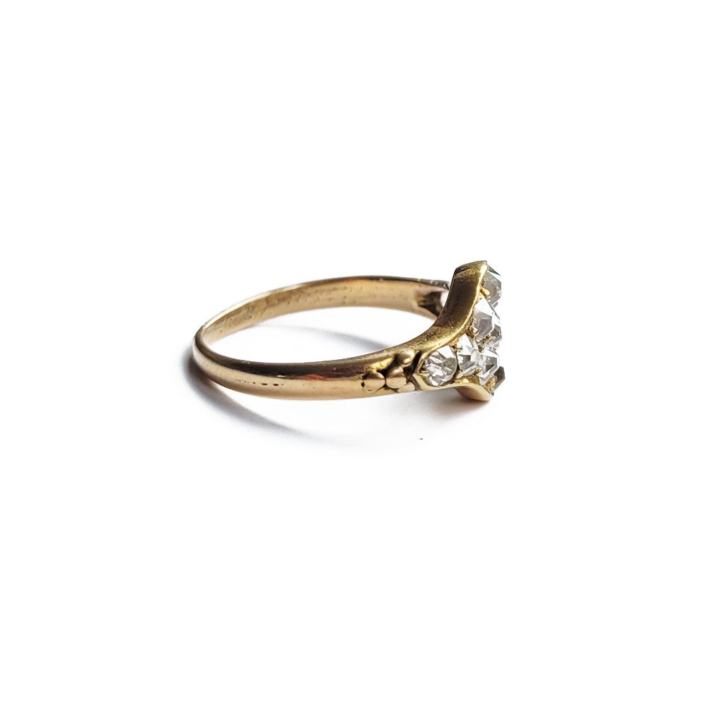 Victorian Old Cut Diamond Cluster Ring
