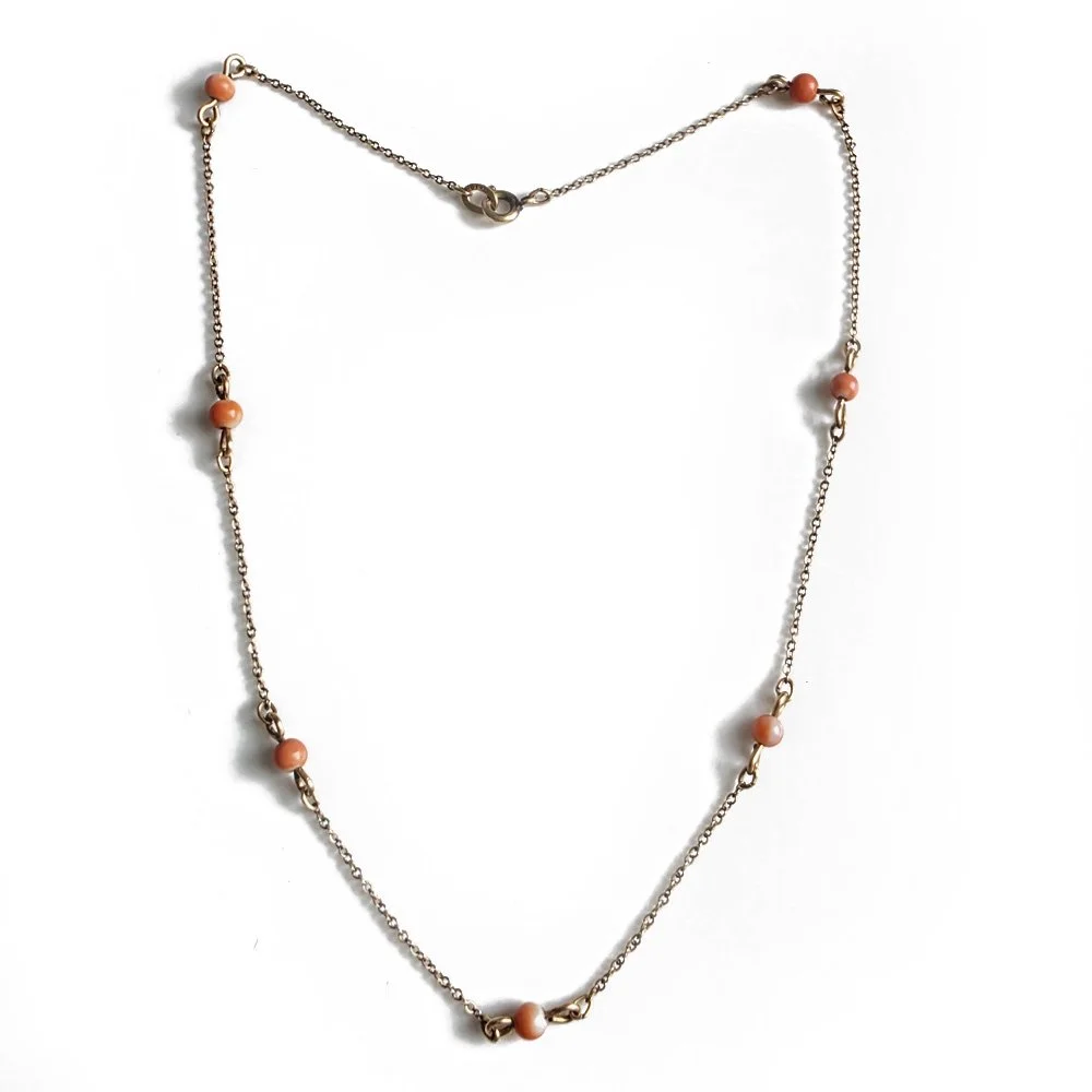 Vintage Coral Station Chain