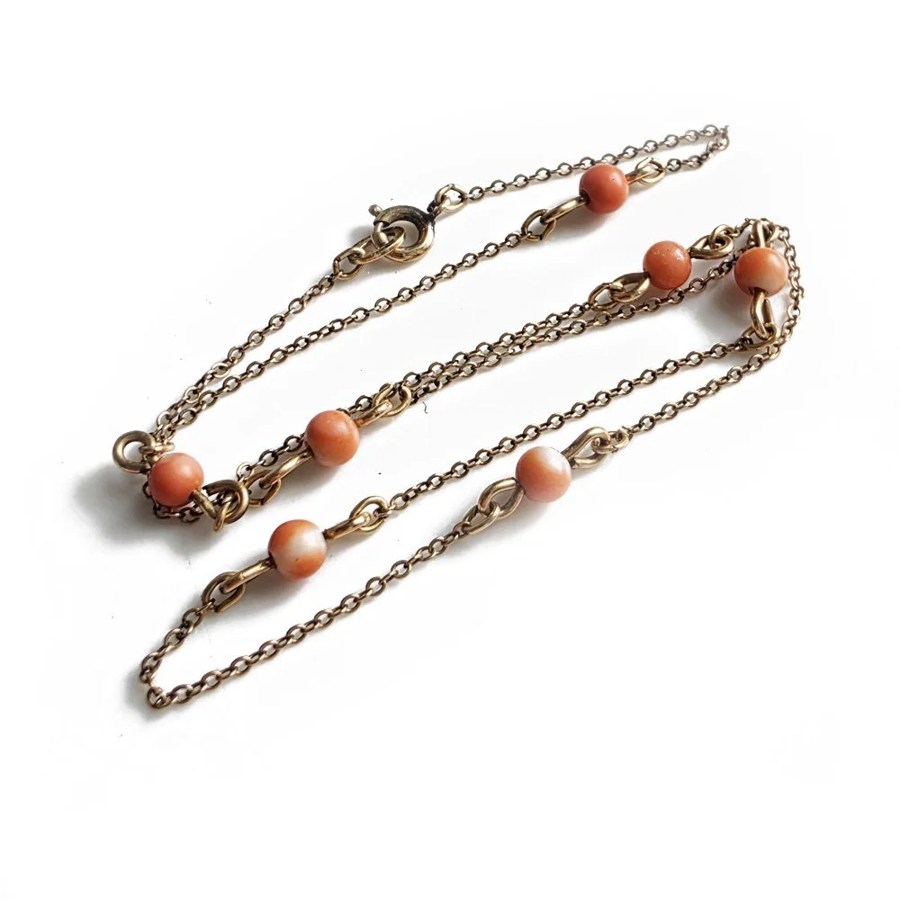 Vintage Coral Station Chain