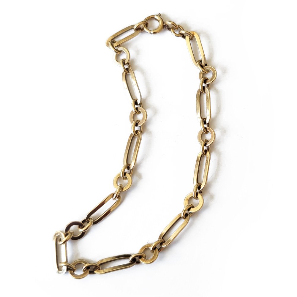 1960s 9ct Gold 'Flat Fetter Link' Bracelet