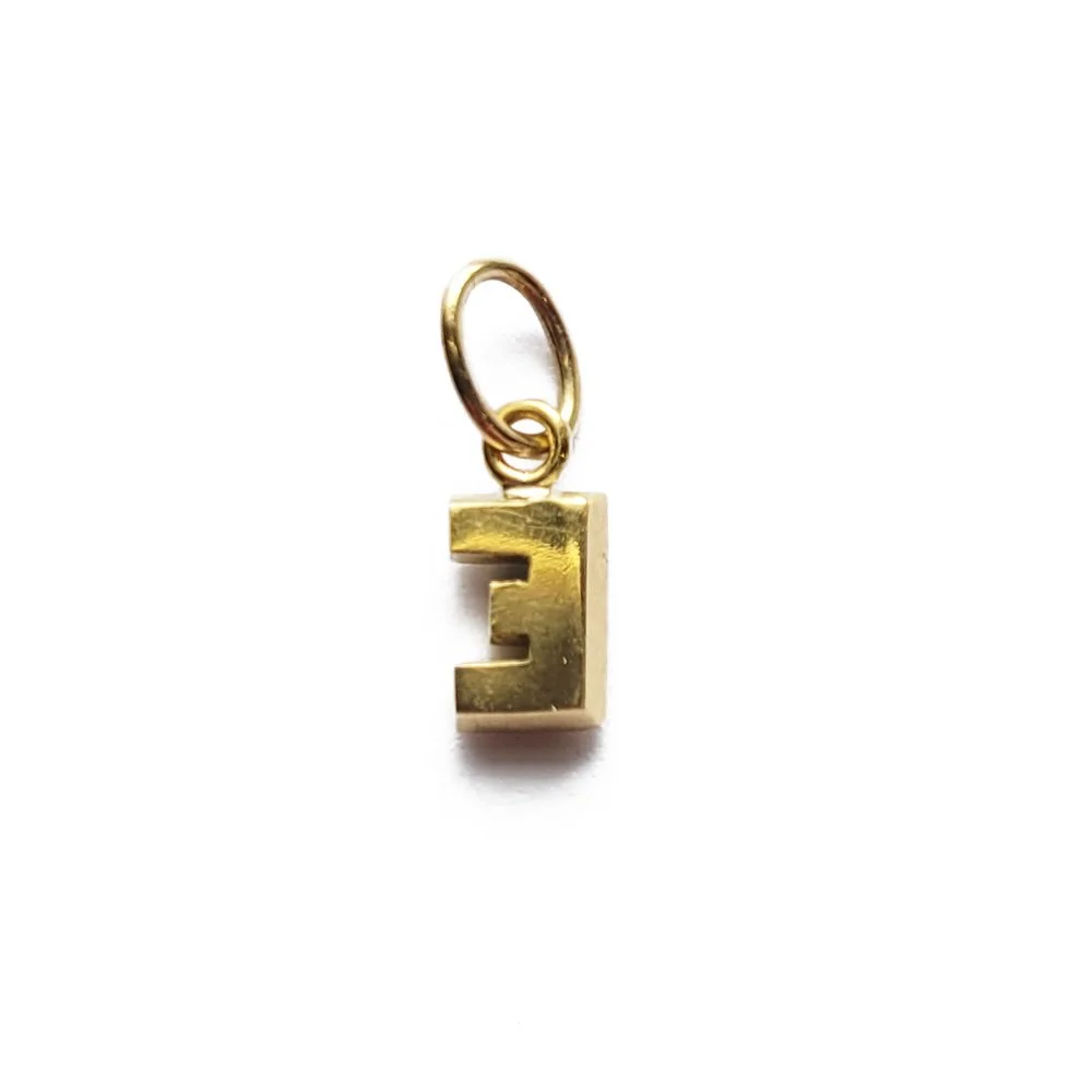 Victorian Old Cut Diamond 'E' Pendant
