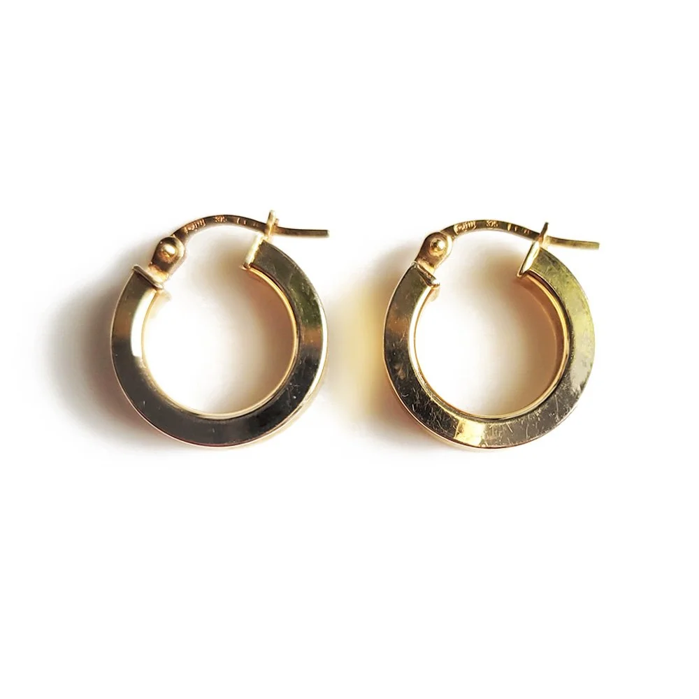 Vintage UnoAErre 9ct Huggy Hoops