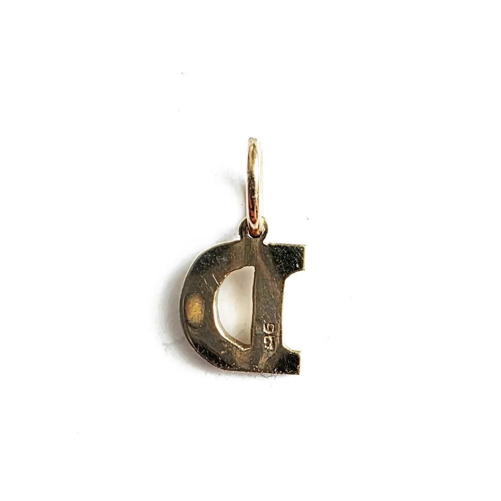 Vintage 'D' Initial Pendant