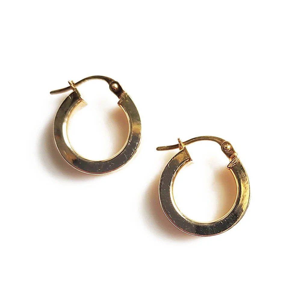 Vintage UnoAErre 9ct Huggy Hoops