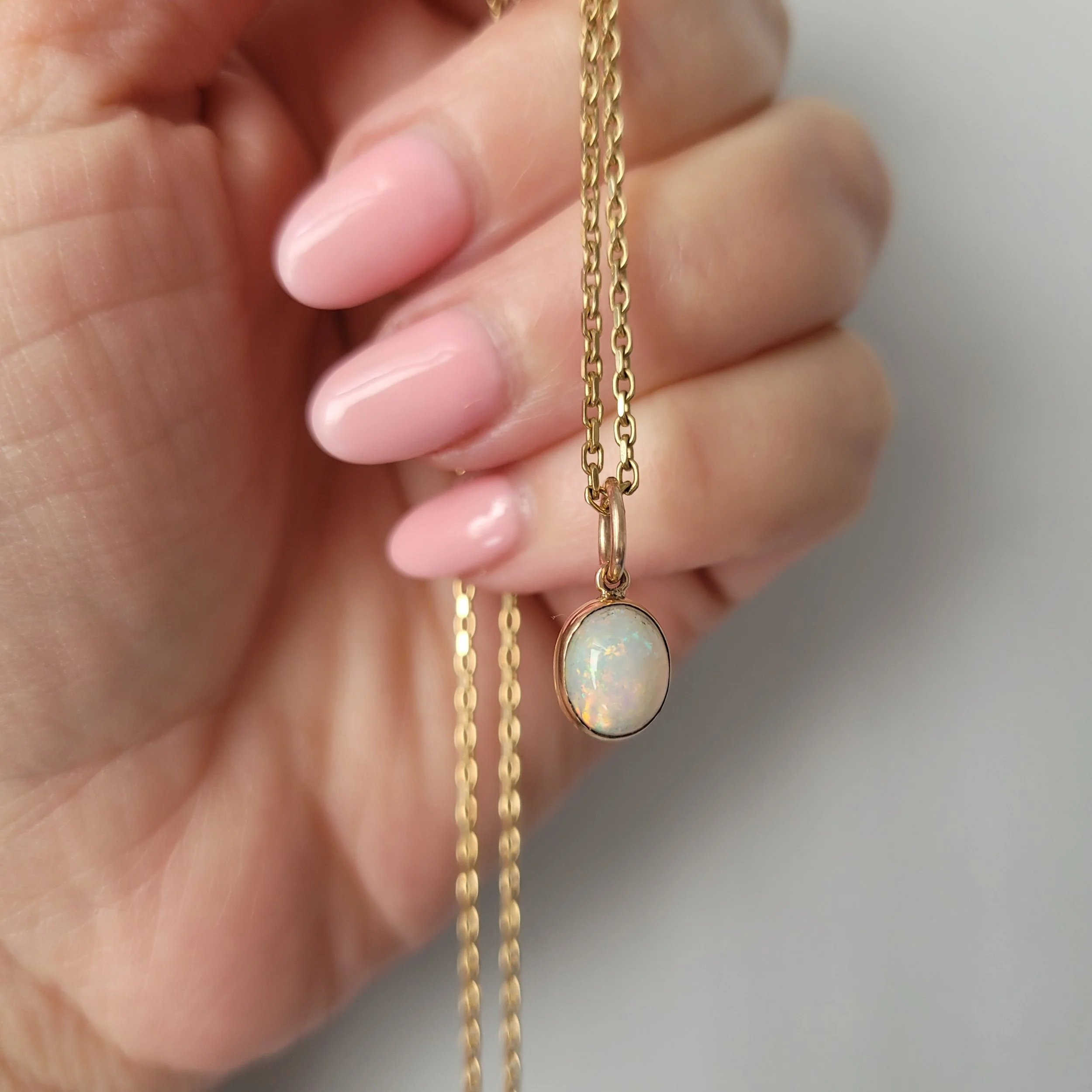 Magical White Opal Pendant