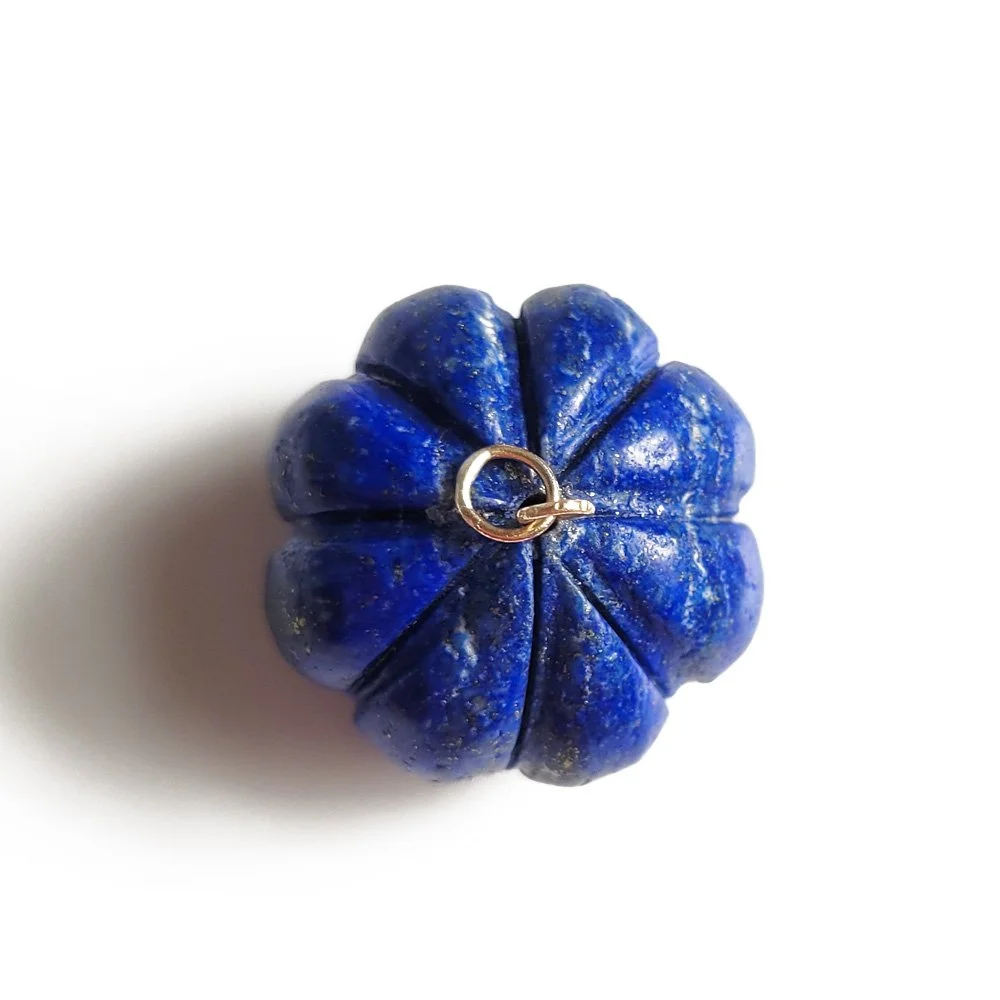 Antique Lapis Lazuli 'Pumpkin' Pendant