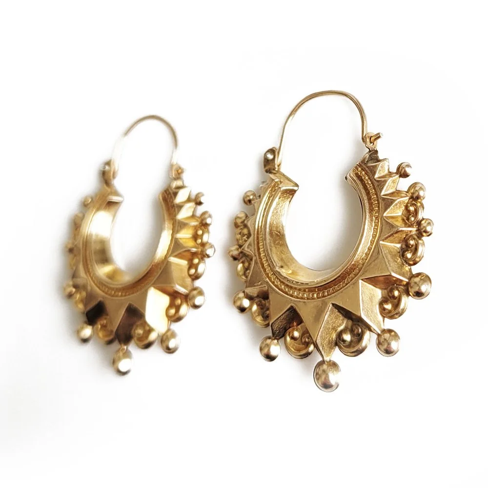 Fabulous Vintage 9ct Creole Hoops