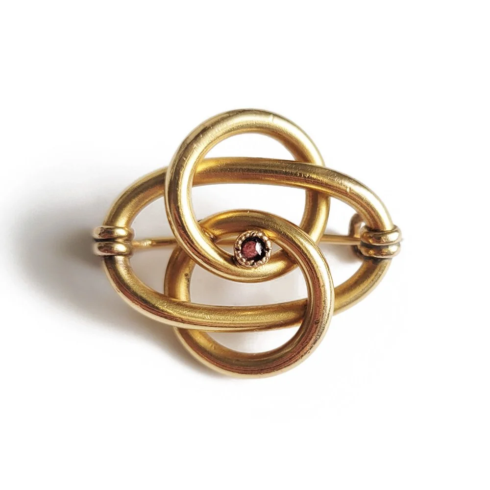 Antique French 'FIX' Intertwined Brooch