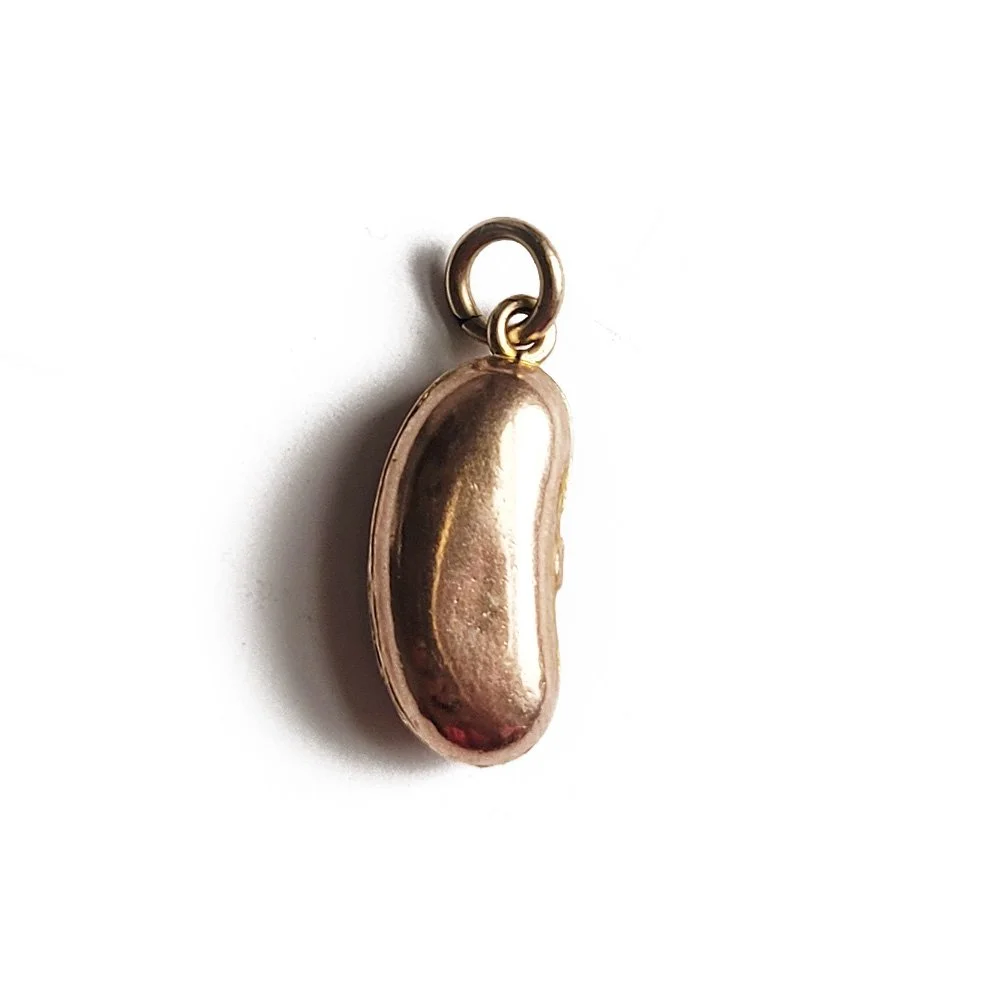 1960s Rose Gold Lucky Bean Pendant