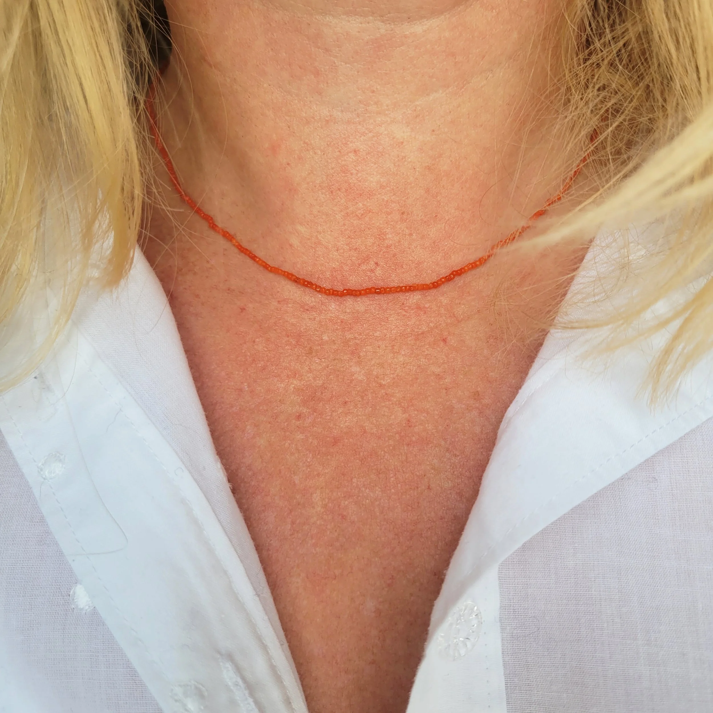 Super Fine Coral Bead Necklace
