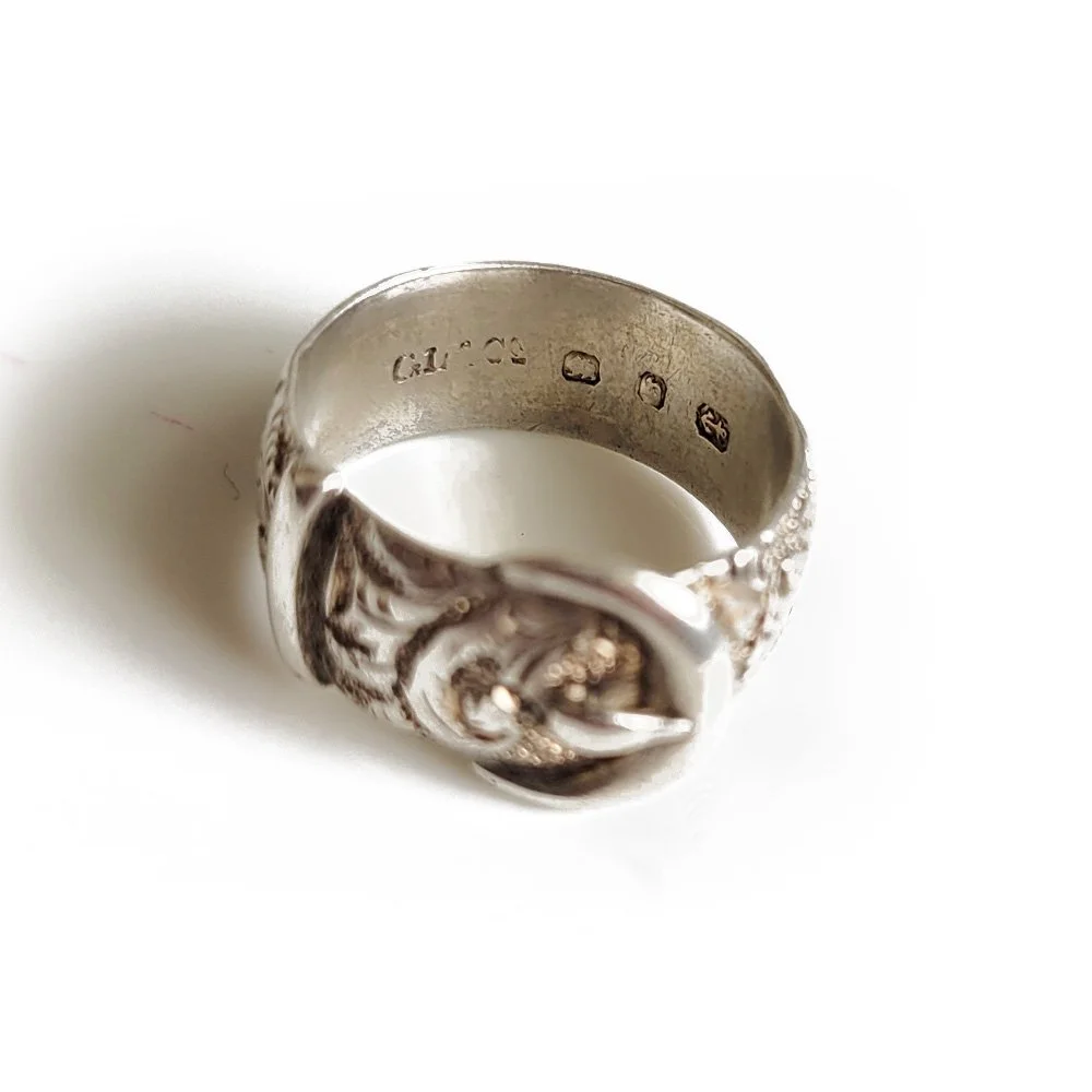 Beautifully Wide Victorian Silver Buckle Ring