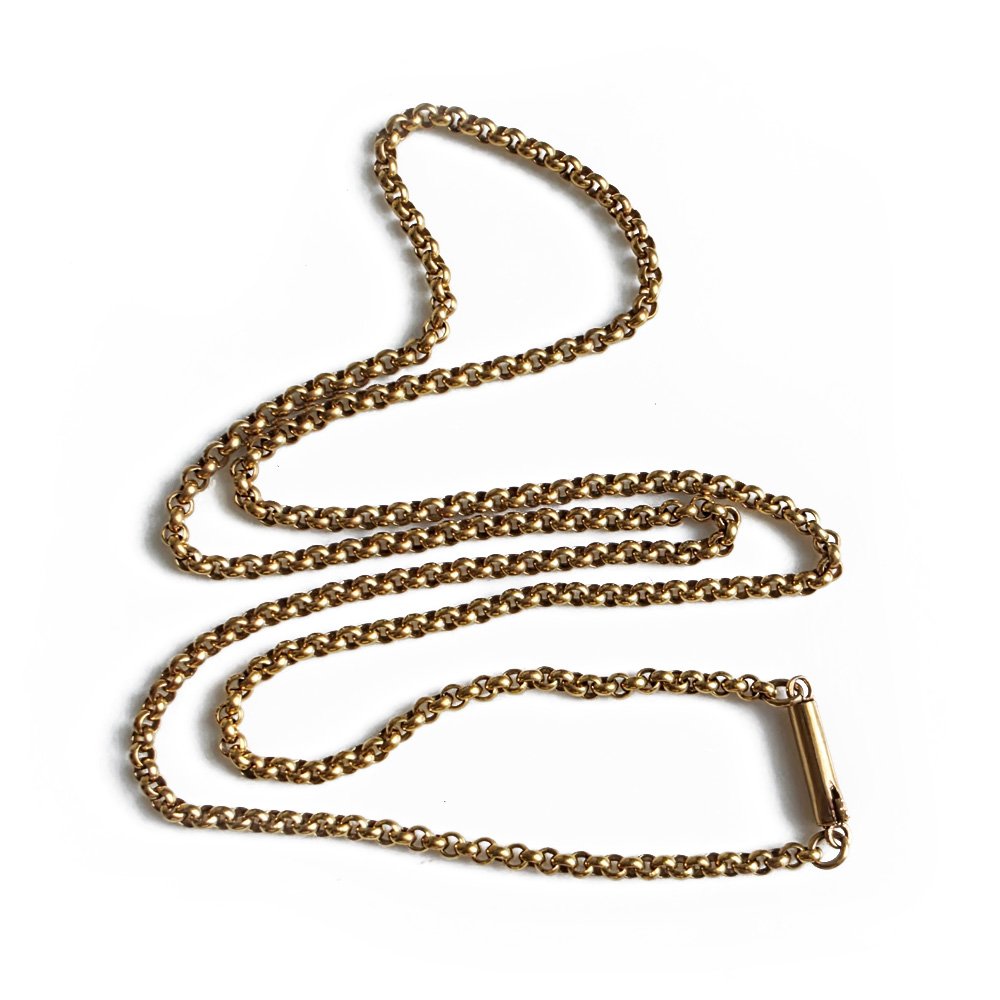 Beautiful Antique 9ct Gold Slim Belcher Chain
