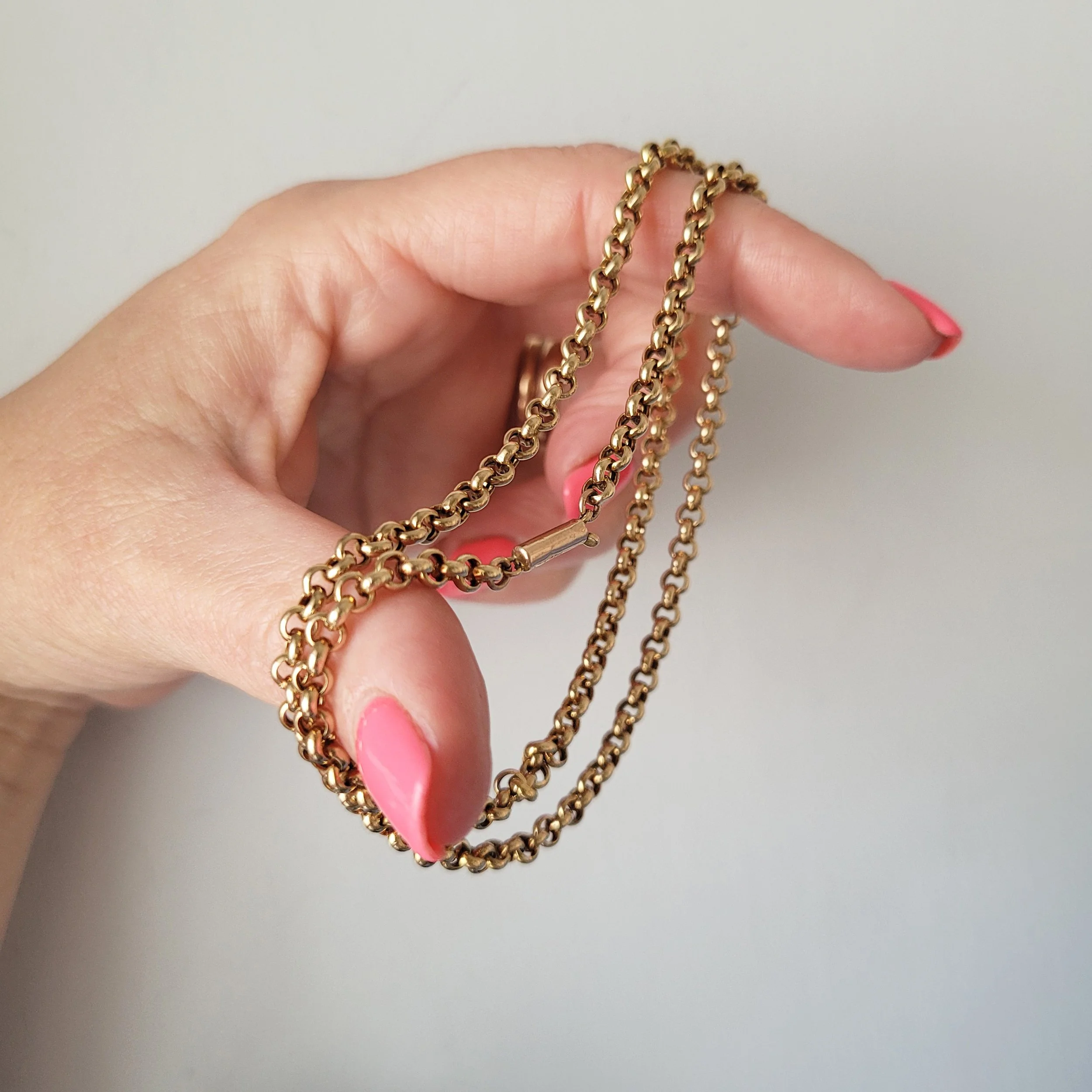 Antique 9ct Gold Rollo Chain