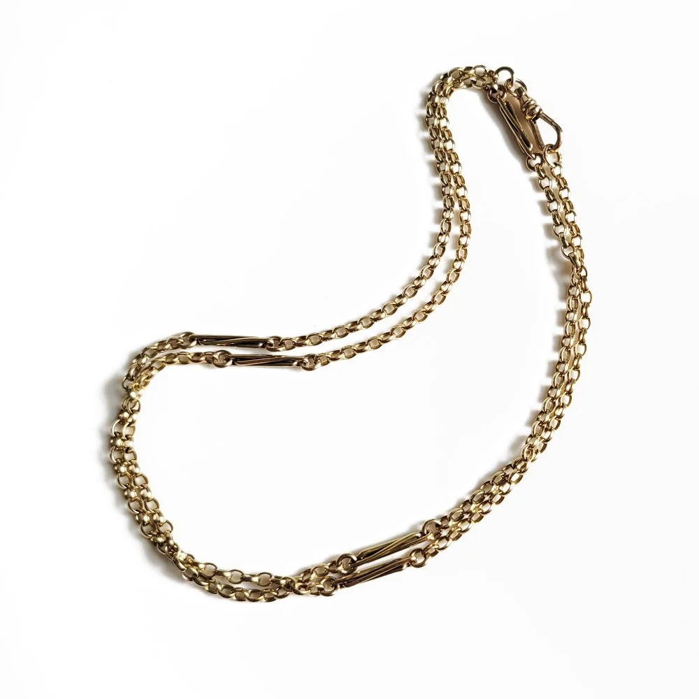 Antique 9ct Gold Belcher/Fancy Link Chain