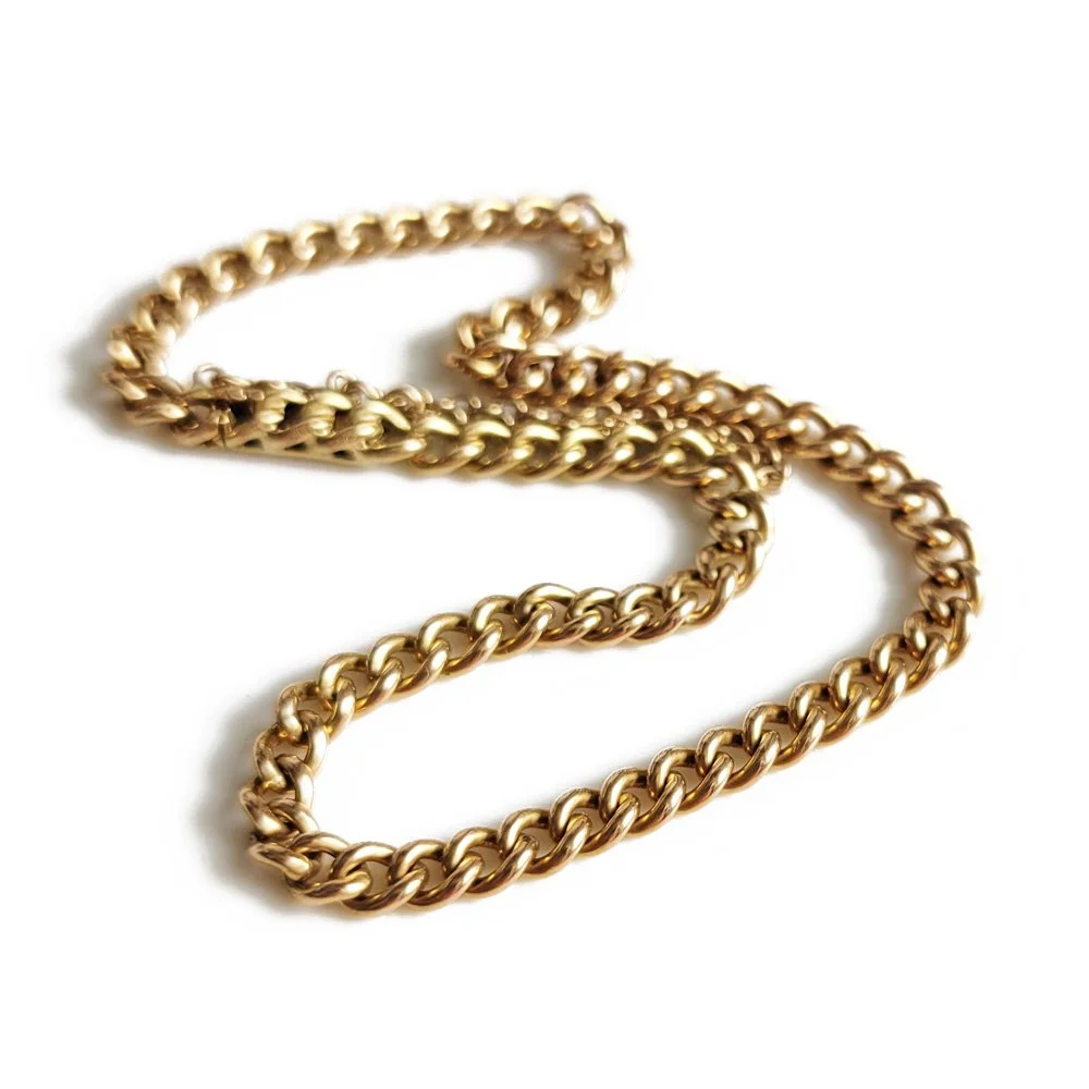 15ct Gold Slim Curb Link Bracelet
