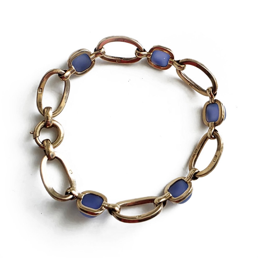 1930s Blue Chalcedony Bracelet