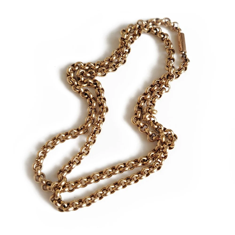 Antique 9ct Gold Rollo Chain