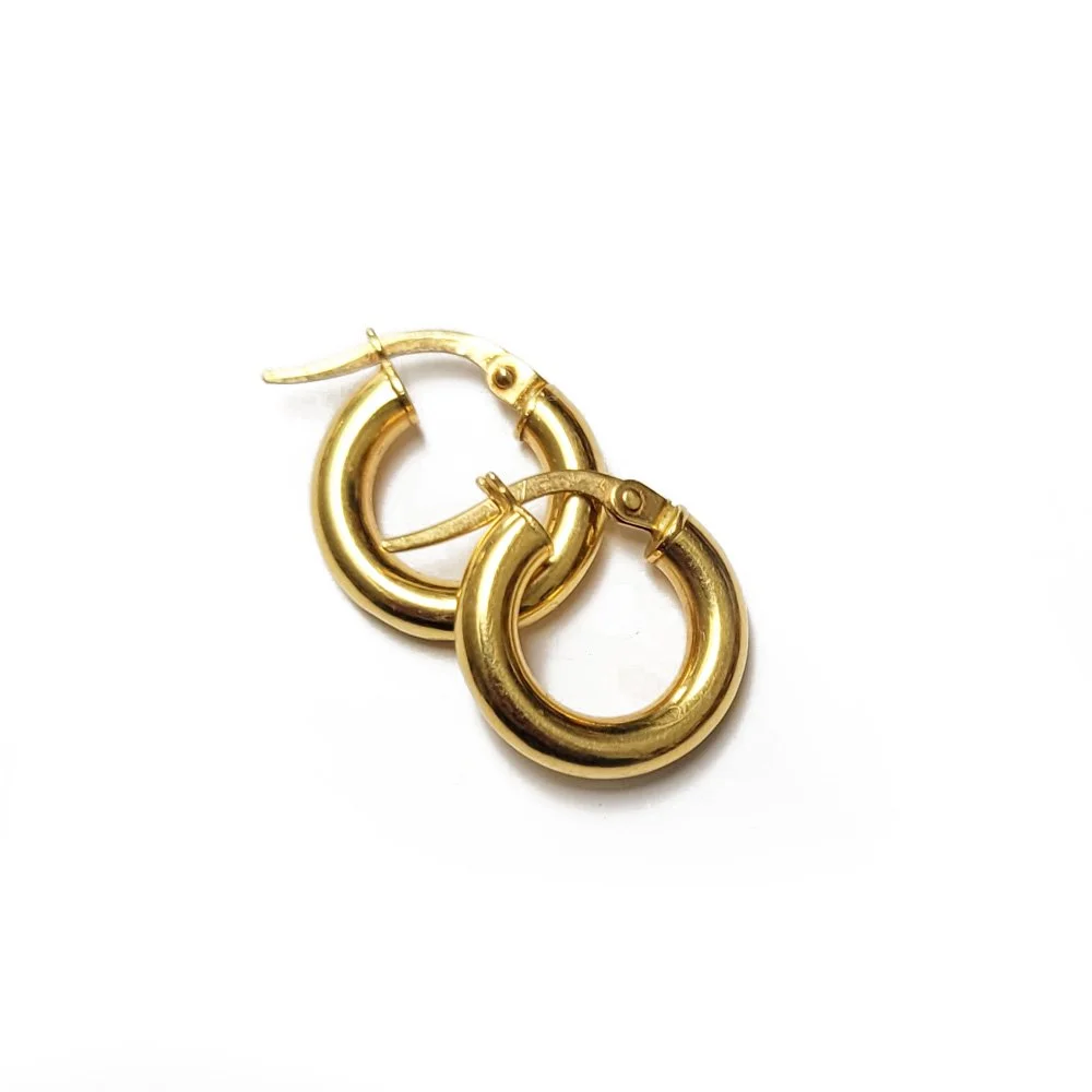 Gorgeous Baby 18ct Gold Tube Huggy Hoops