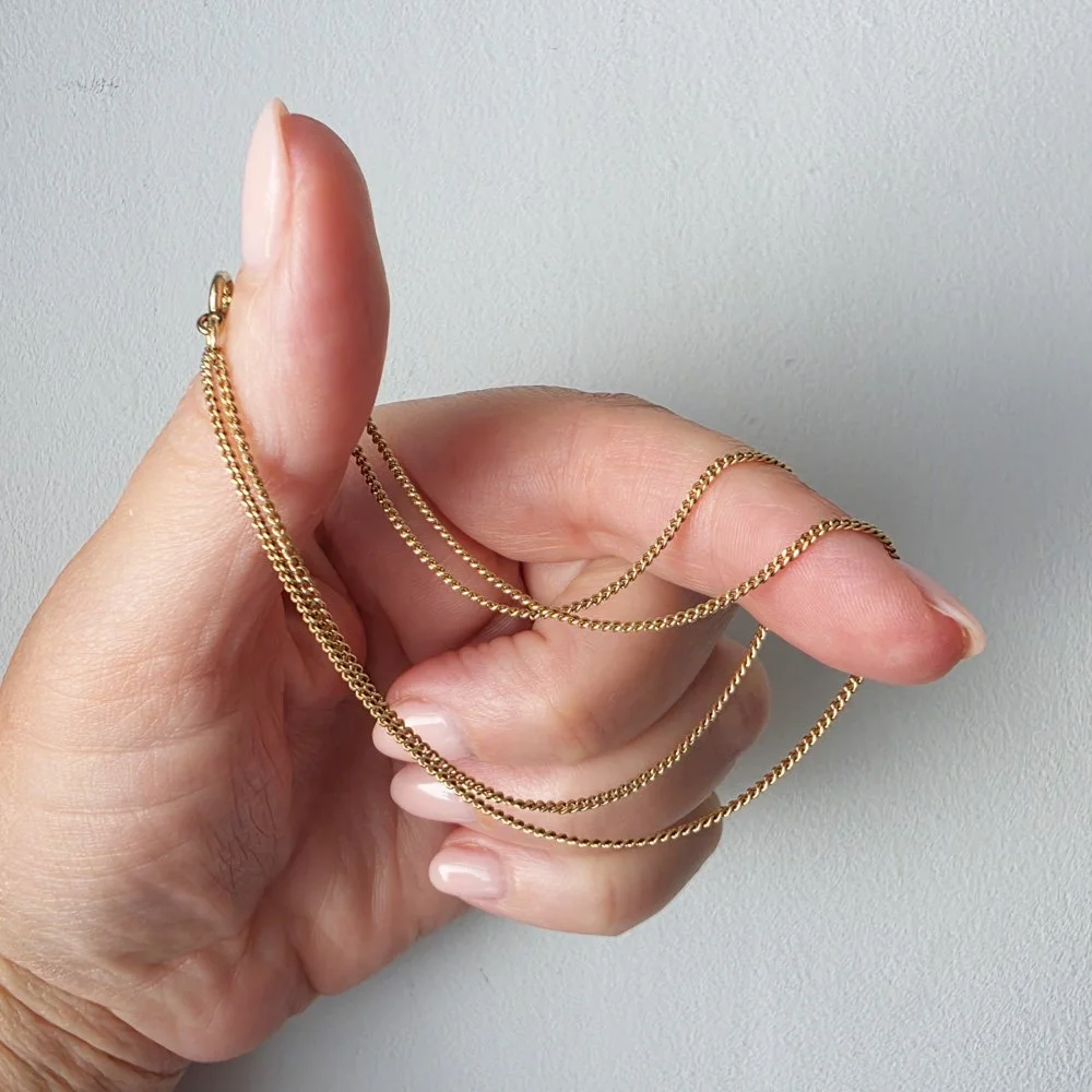 Perfect Vintage 9ct Gold Pendant Chain