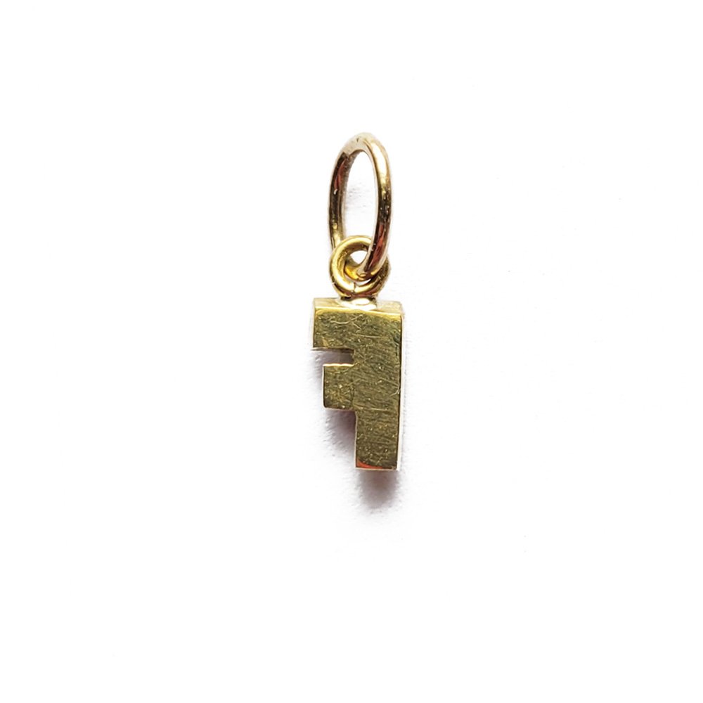 Victorian Old Cut Diamond 'F' Pendant