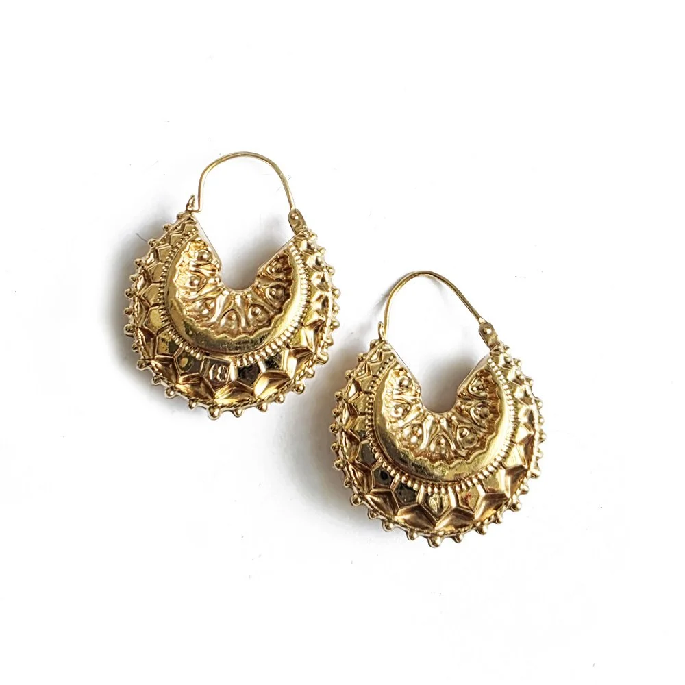 Fabulous 9ct Gold Vintage Creole Hoops by UnoAErre