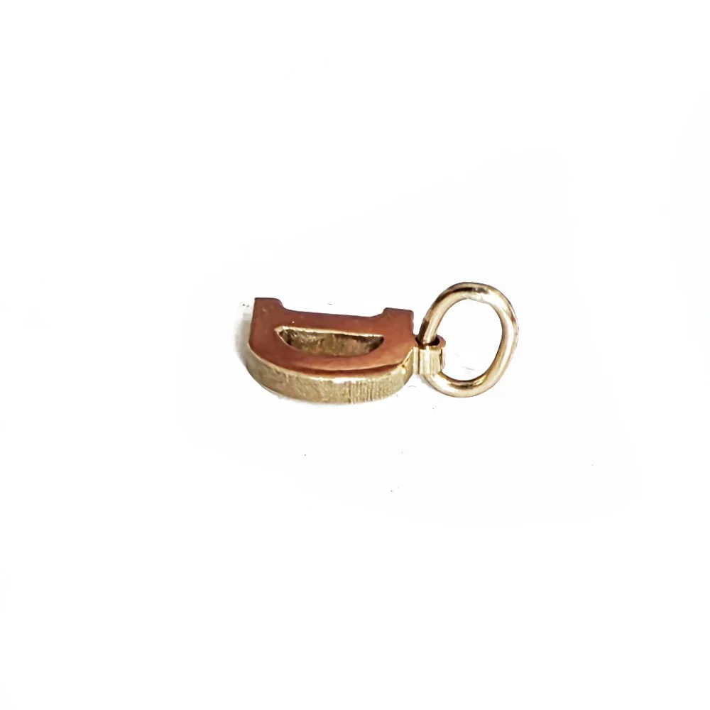 Vintage 'D' Initial Pendant