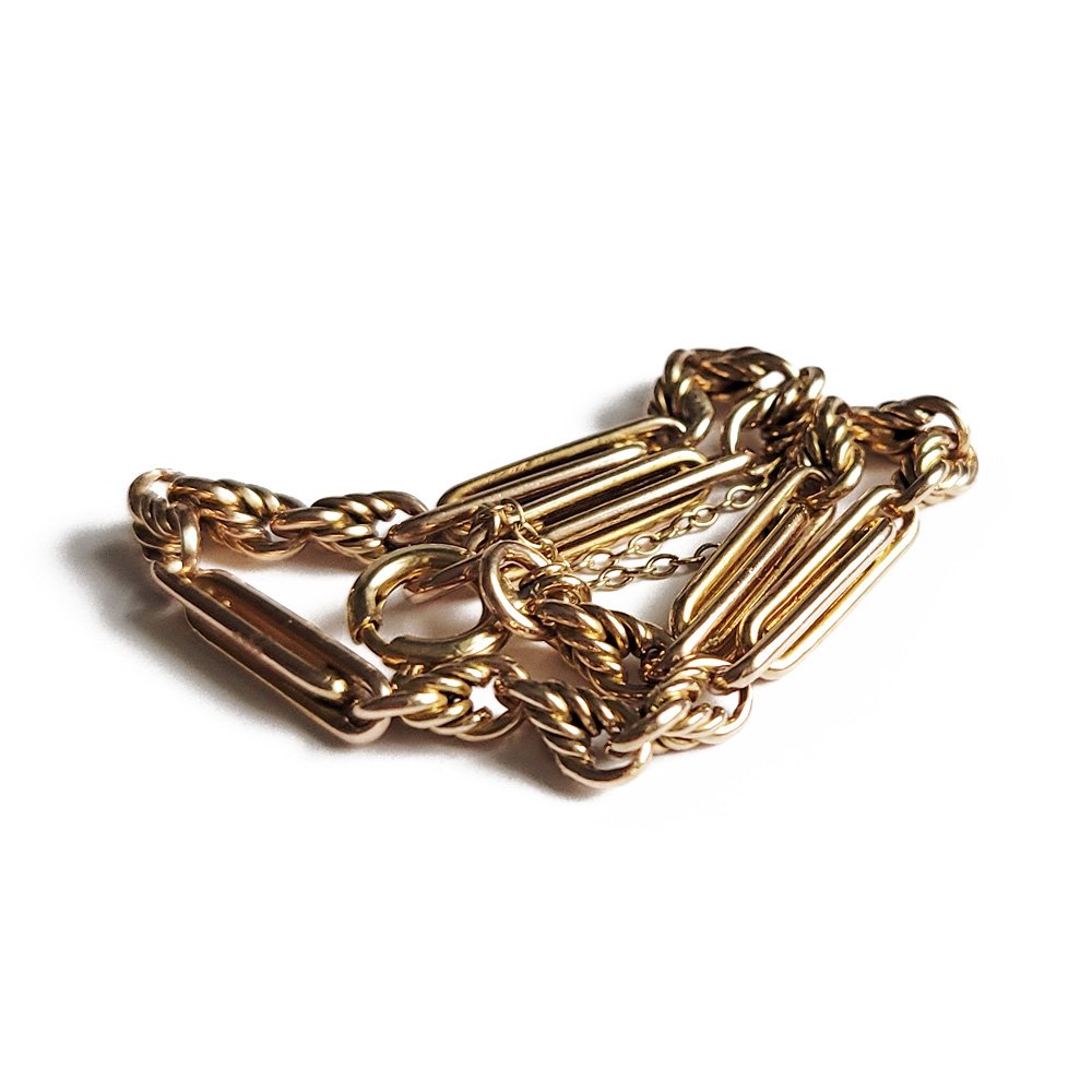 Antique 15ct Gold Fancy Fetter Link Bracelet