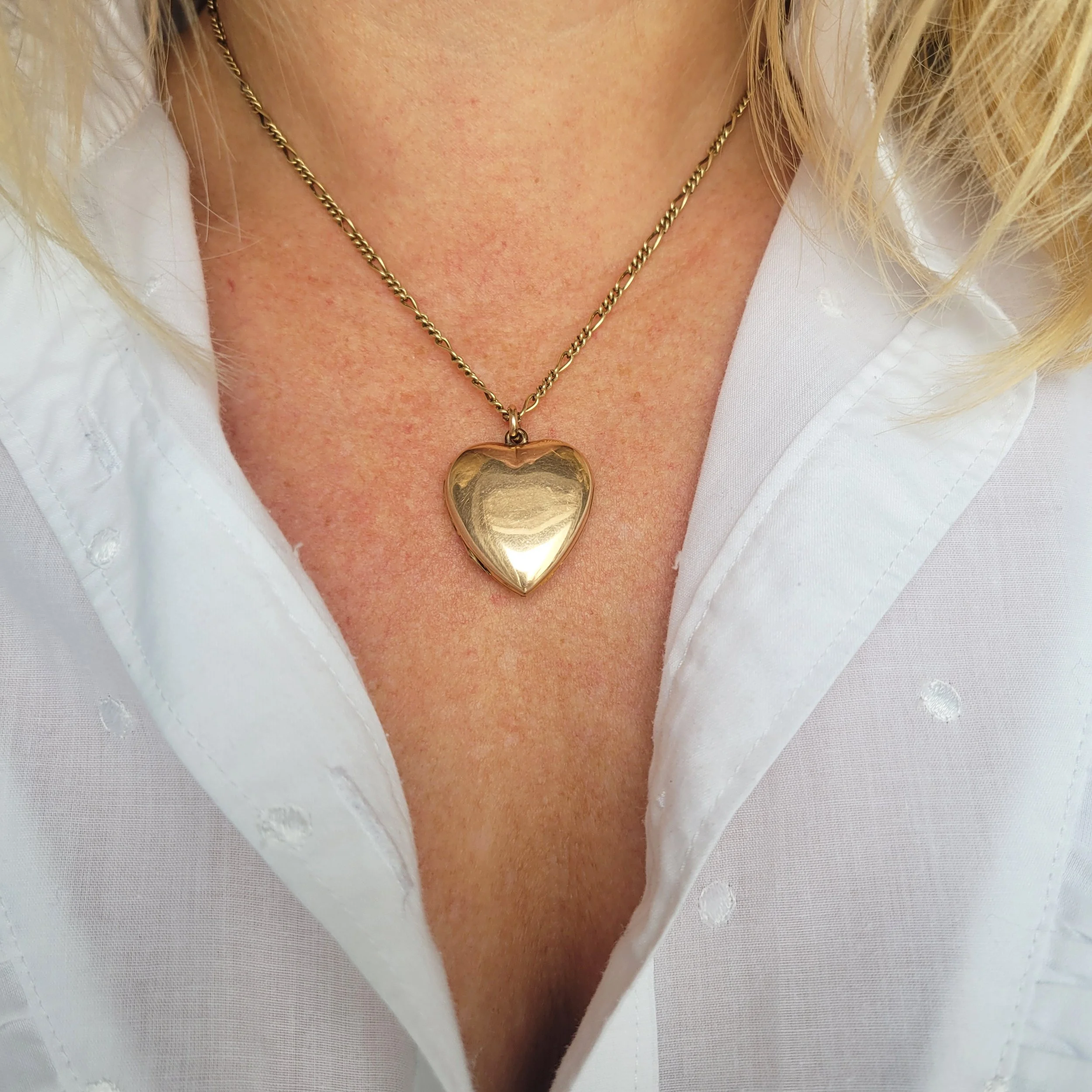 Antique Gold Cased Heart Locket
