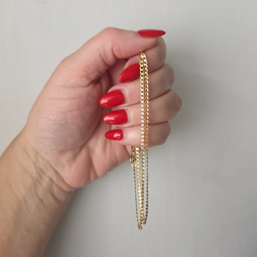 Vintage 9ct Gold Slinky Curb Chain