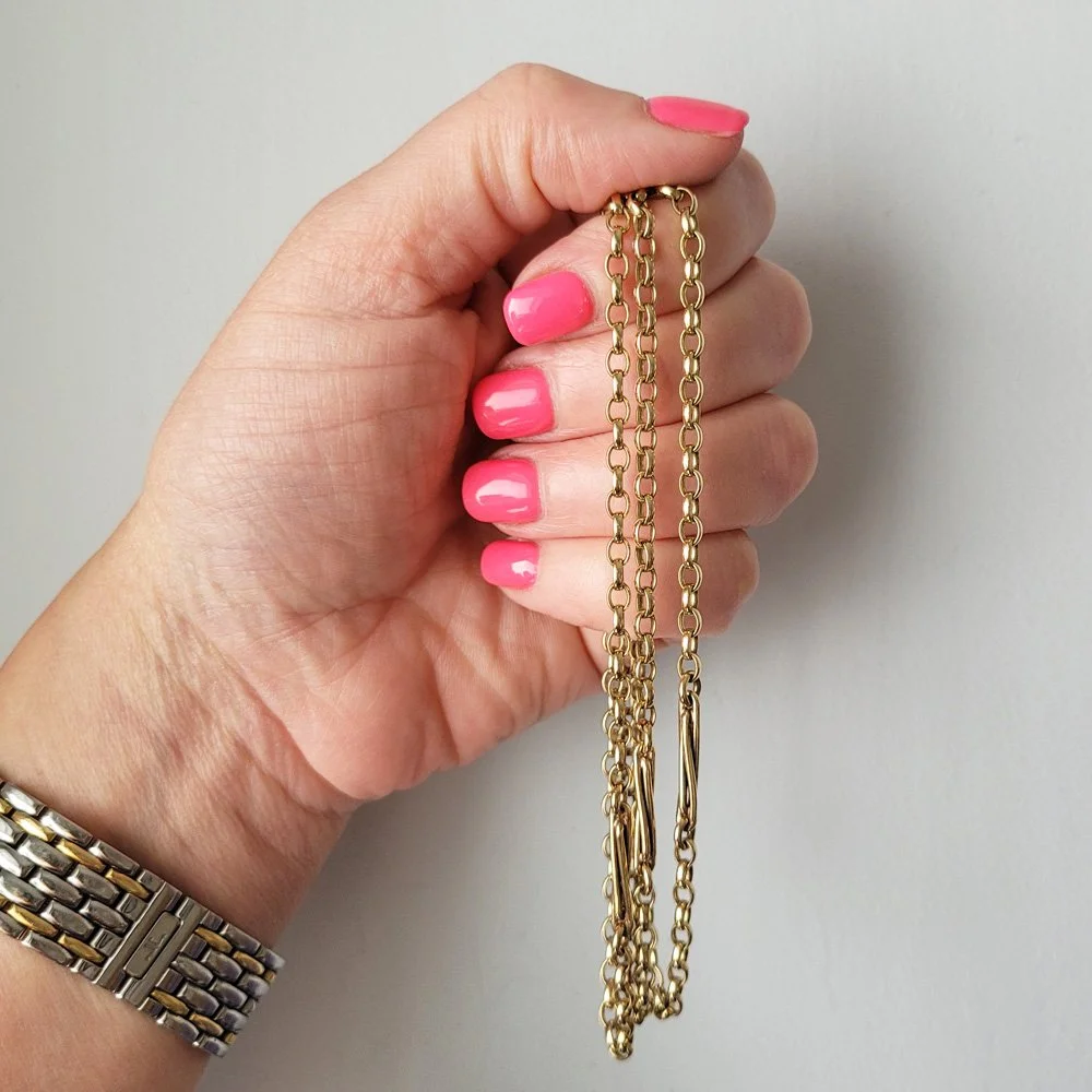 Antique 9ct Gold Belcher/Fancy Link Chain