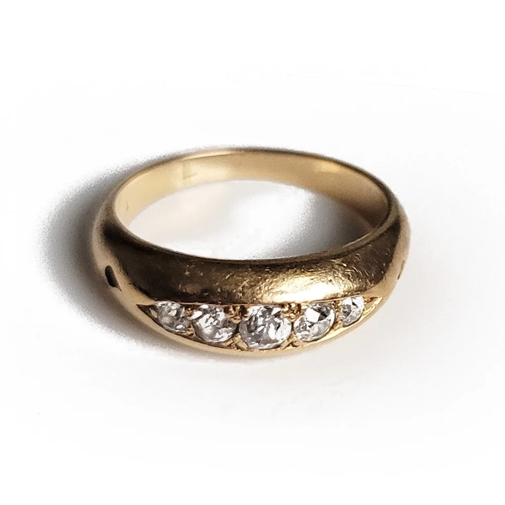 Victorian Old Cut Diamond Five Stone Ring