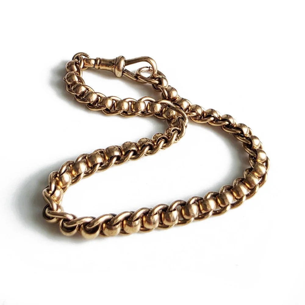 Victorian 9ct Gold Rollerball Bracelet