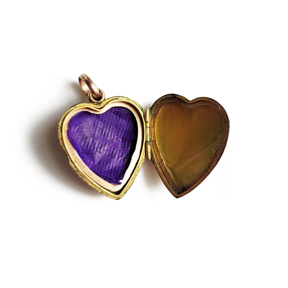 Late Victorian Rose Diamond Heart Locket