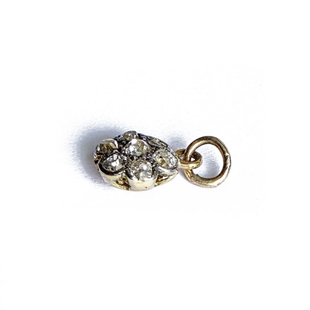 Antique Old Cut Diamond Cluster Pendant