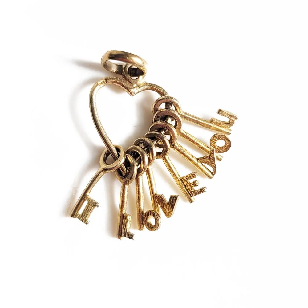 Vintage 'I Love You' Keys Pendant