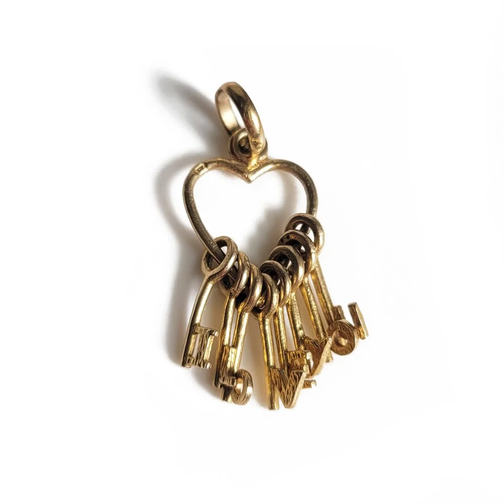 Vintage 'I Love You' Keys Pendant