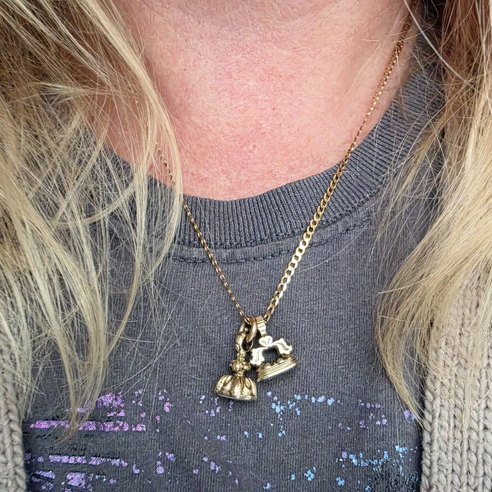Georgian Gold Cased 'Forget me Not' Seal