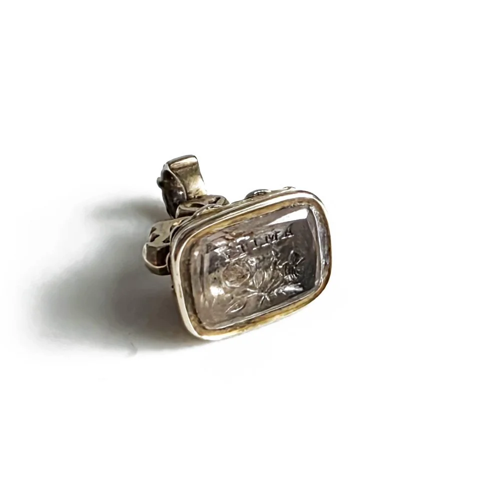 Victorian Rock Crystal 'Amity' Intaglio Fob