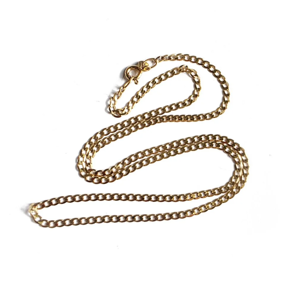 Vintage 9ct Gold Slinky Curb Chain